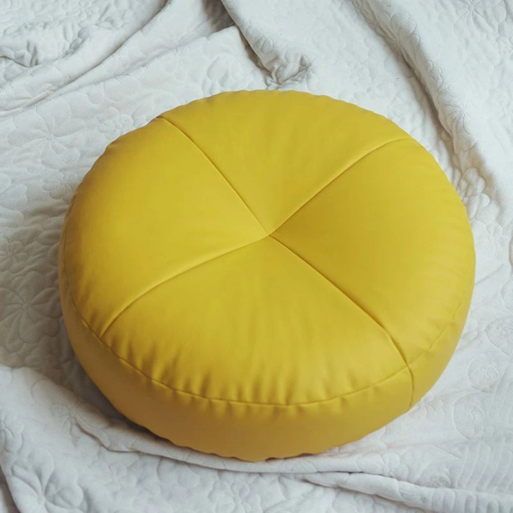 Nappa Leather Cushion in Japanese Style with Minimalist Design