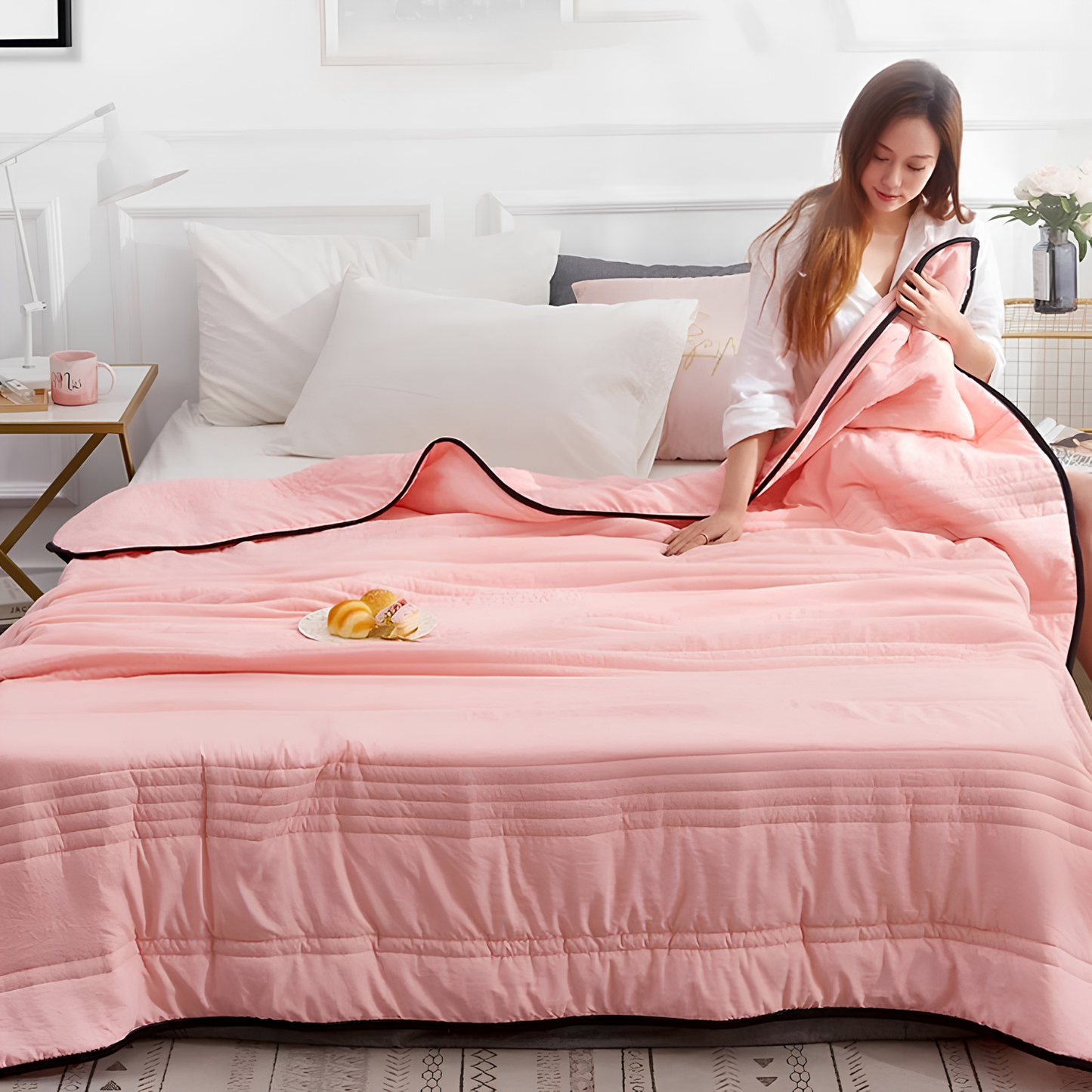 The Everchill Ice Cooling Blanket keeps you comfortable and cool all night long
