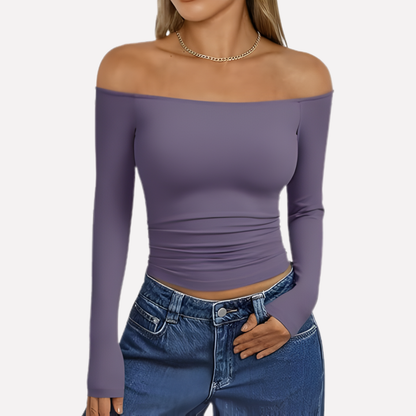 Women’s Off-The-Shoulder Long Sleeve Top