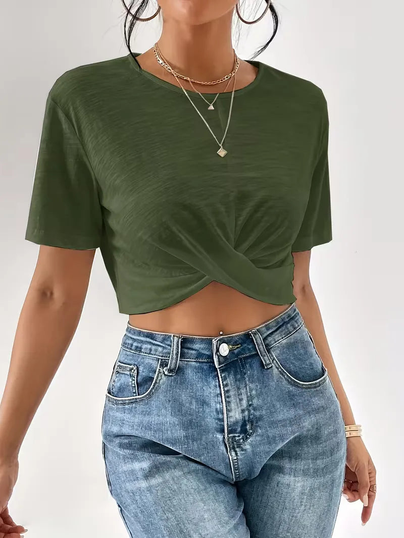 T-shirt avec détail torsadé