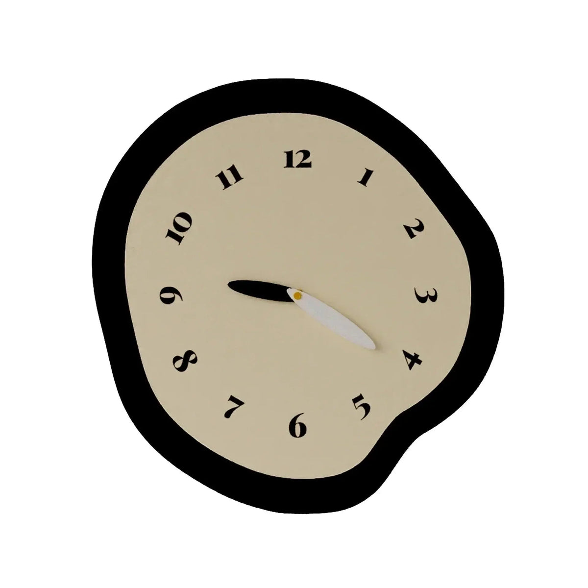 Horloge murale au design moderne, à la forme organique et au mécanisme silencieux