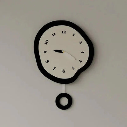 Modern Design Wall Clock with Organic Shape and Silent Movement