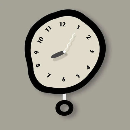 Modern Design Wall Clock with Organic Shape and Silent Movement