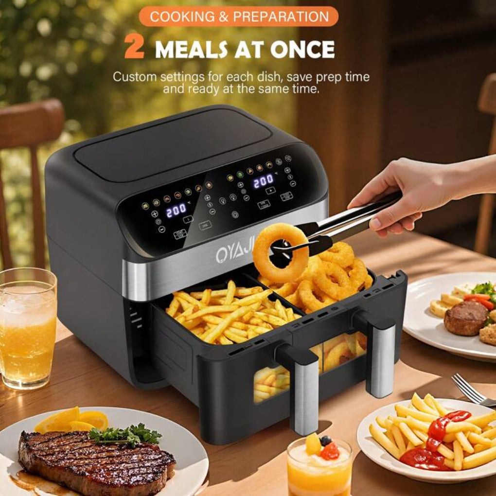 12-in-1 Air Fryer with Dual Zone and 2-Basket System