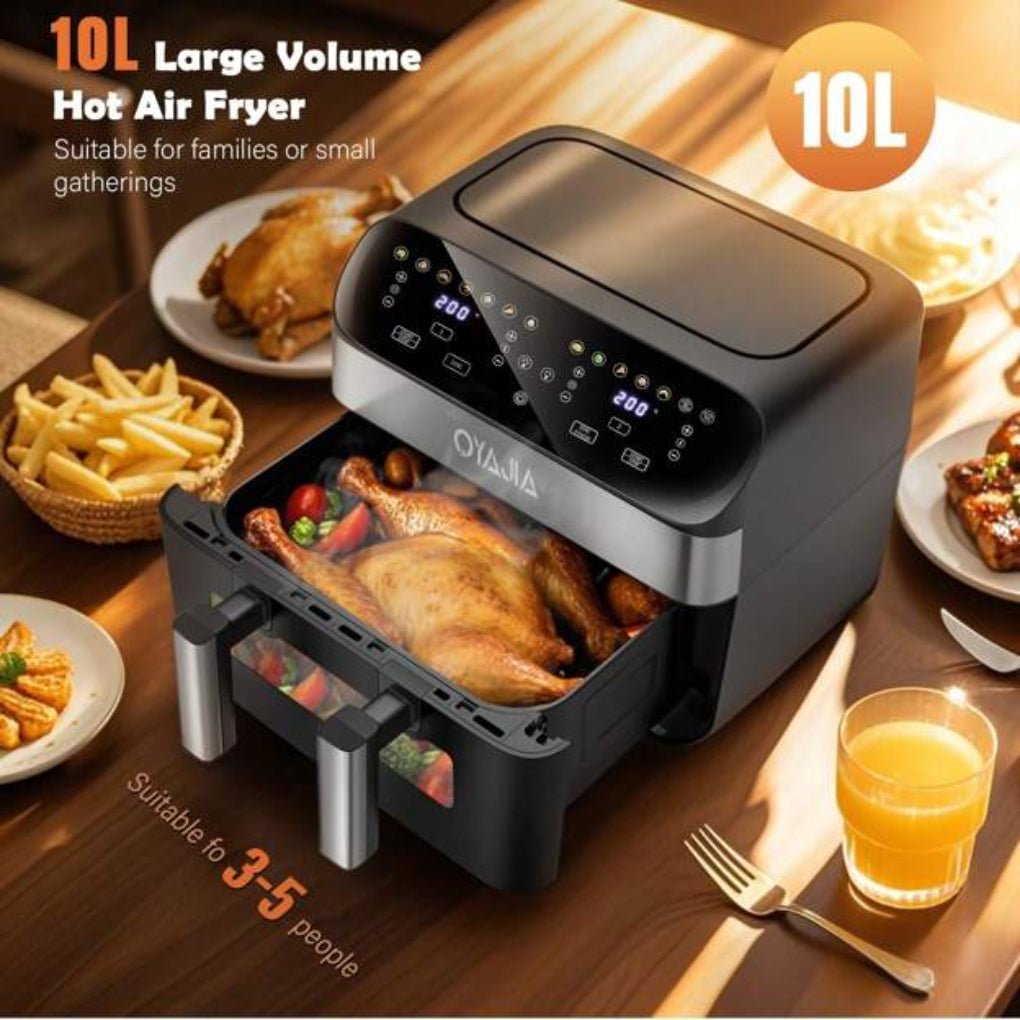 12-in-1 Air Fryer with Dual Zone and 2-Basket System