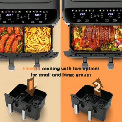 12-in-1 Air Fryer with Dual Zone and 2-Basket System
