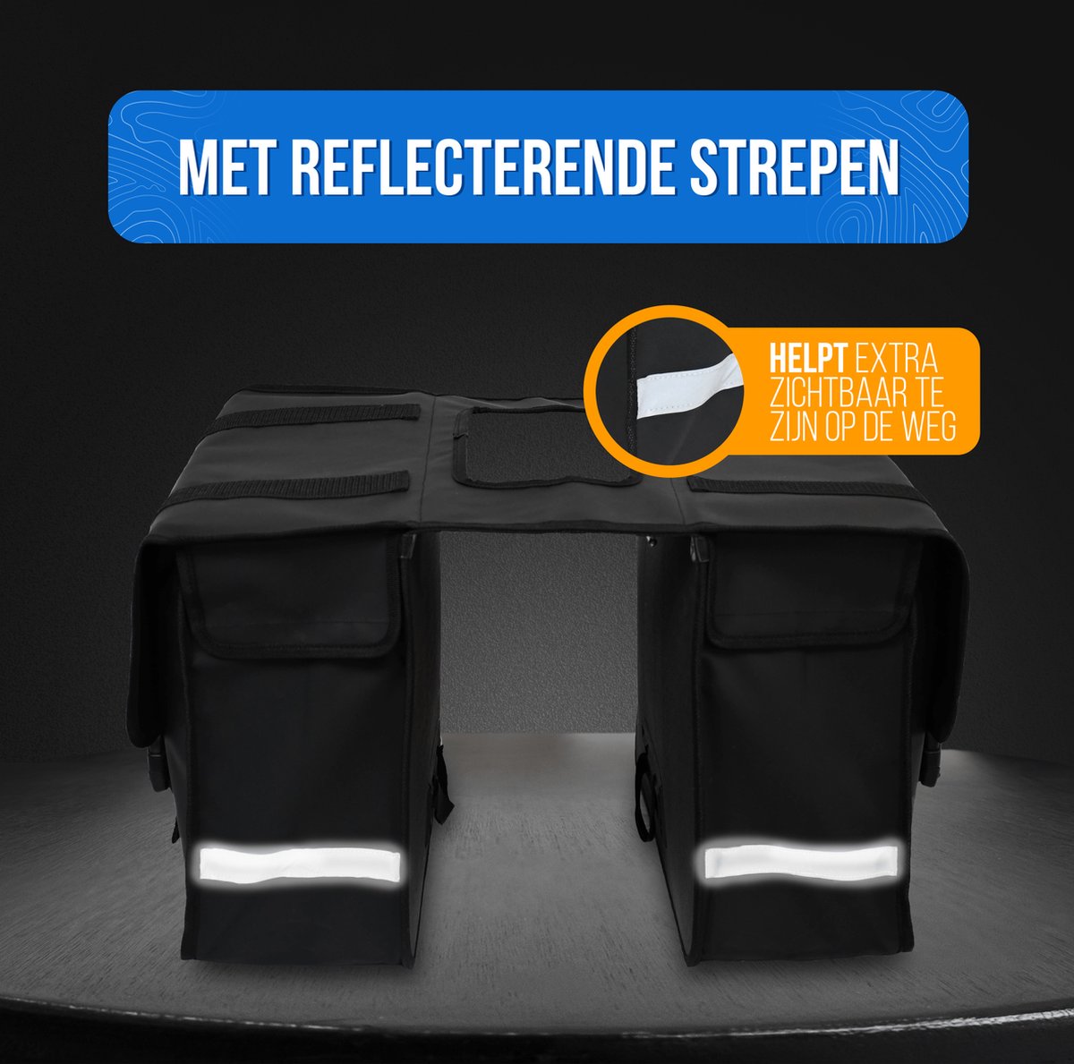Doppelte hintere Fahrradtasche