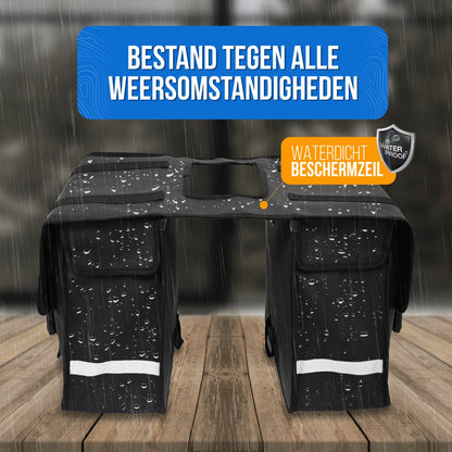 Doppelte hintere Fahrradtasche