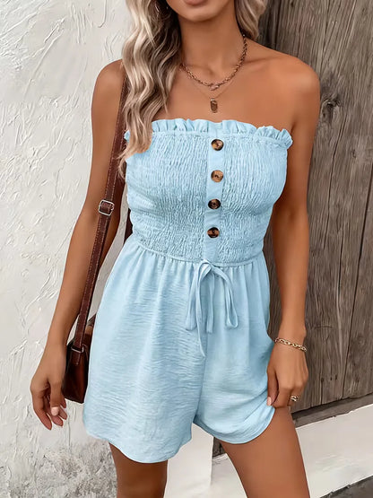 Combinaison bustier à jambes larges