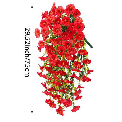 UV-resistant artificial morning glory flower hanging decoration