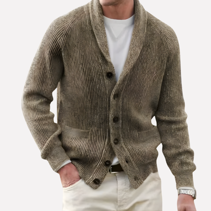 Men's Shoulder Collar Cardigan