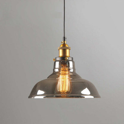 Vintage Industrial Pendant Light – Glass & Metal
