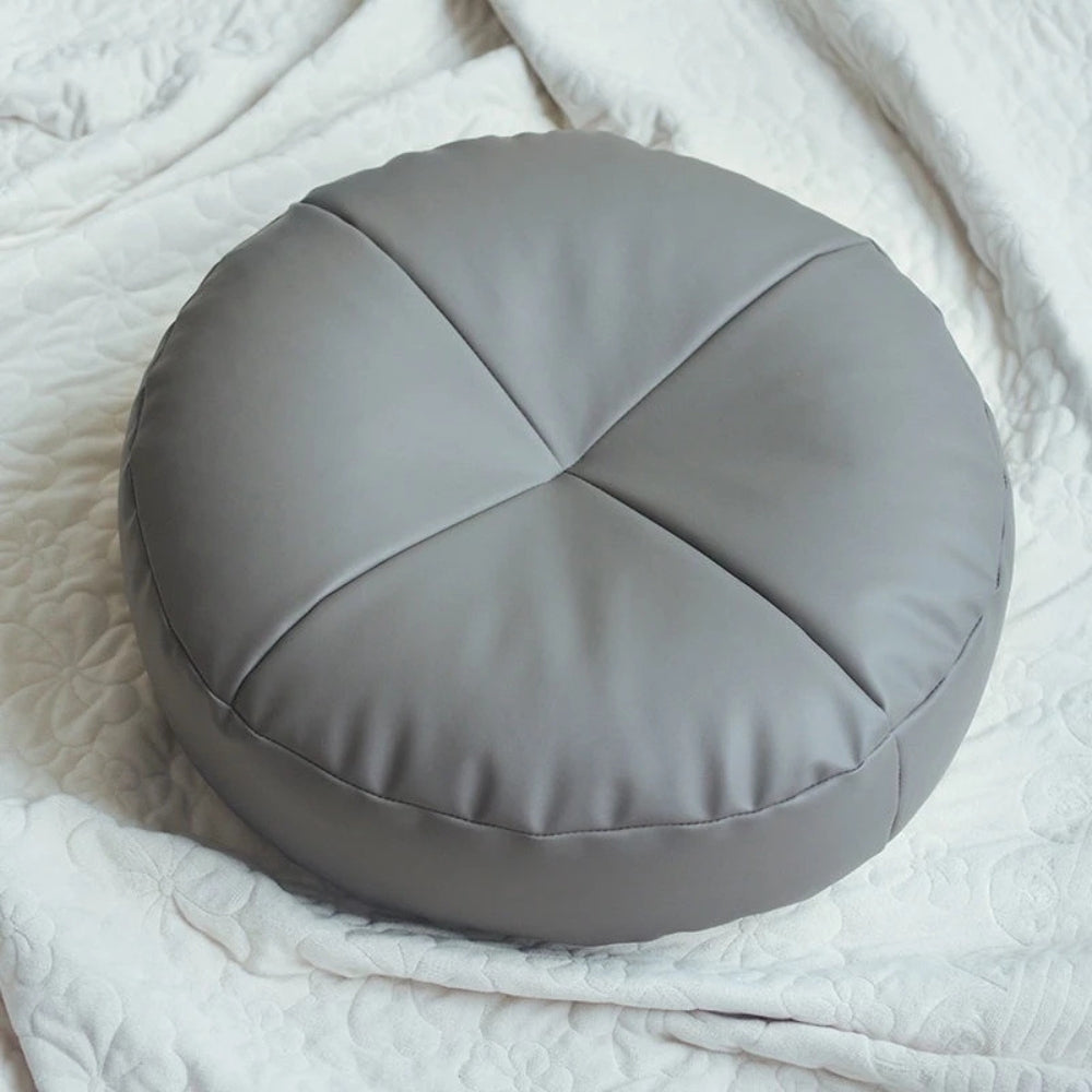 Nappa Leather Cushion in Japanese Style with Minimalist Design