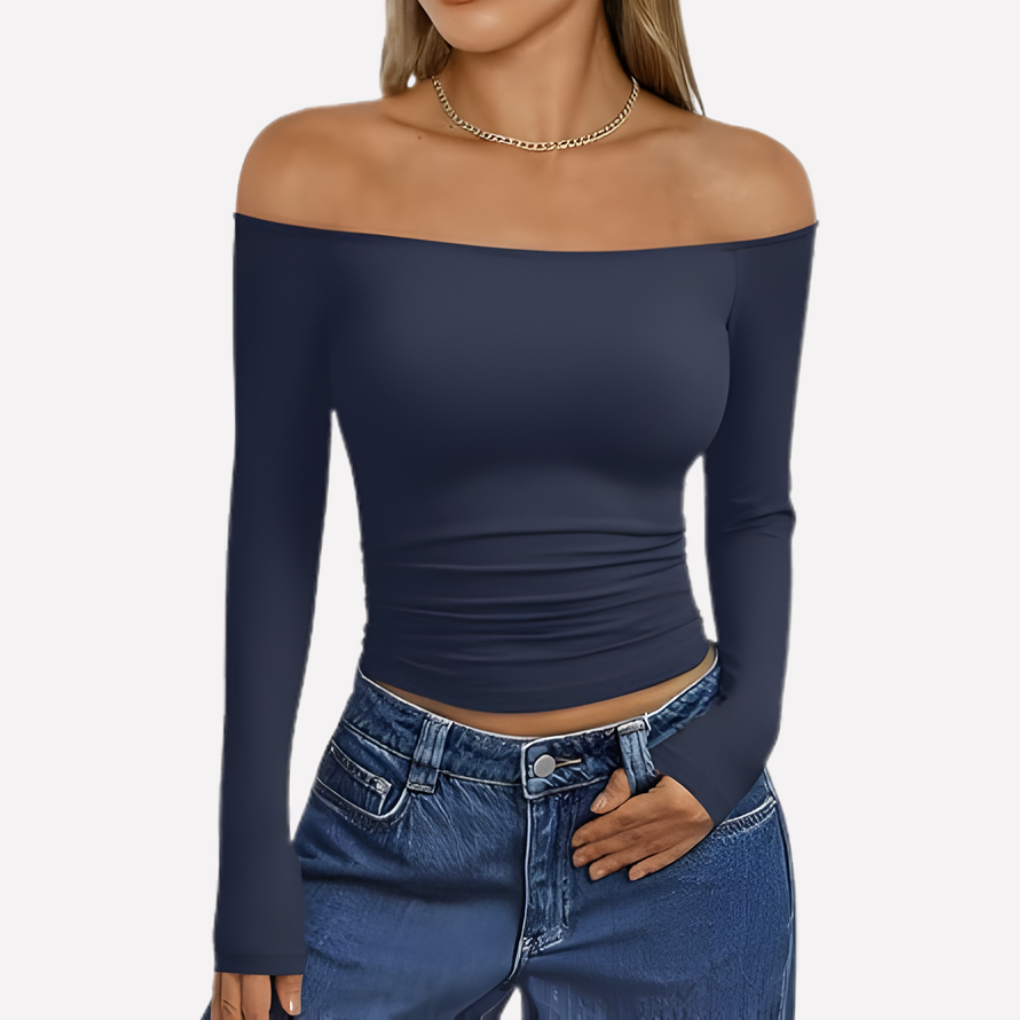 Women’s Off-The-Shoulder Long Sleeve Top