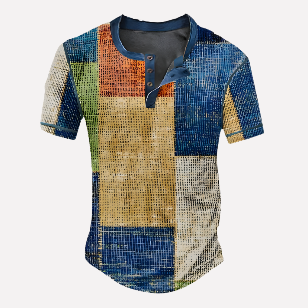 Men's Waffle Knit Casual T-shirt