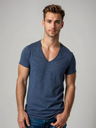 Camiseta de cuello en V para hombre