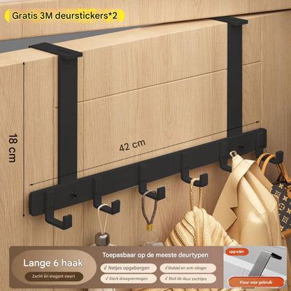 SteelEase – Suporte de ganchos para pendurar sobre a porta com 6 ganchos