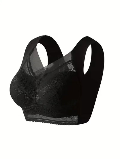 Lace Bra with V-Neck