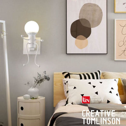 ArtiVillain - Applique da parete in ferro battuto con 1 luce