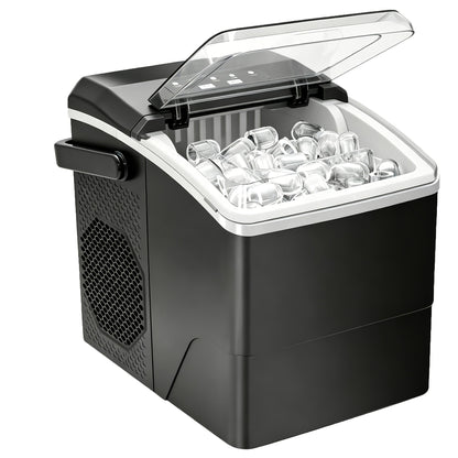 Portable Ice Cube Maker with Self-Cleaning Function and Two Ice Cube Sizes