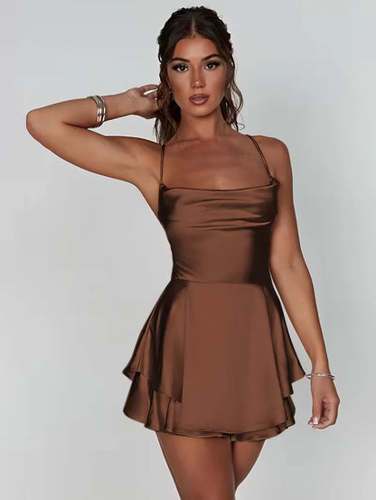 Robe de soirée à bretelles spaghetti