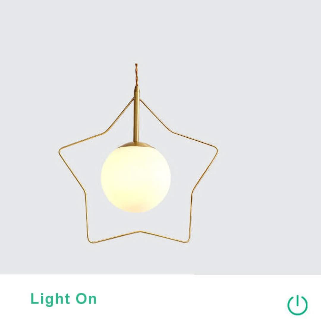 GlowLight - Modern pentagram-shaped glass globe