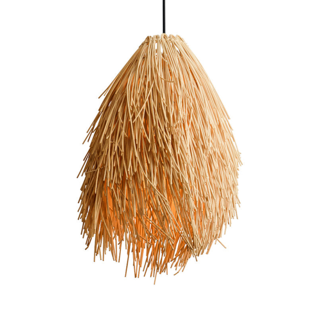 BambooLuxe Pendant Light - Natural Rattan Atmosphere for Any Interior