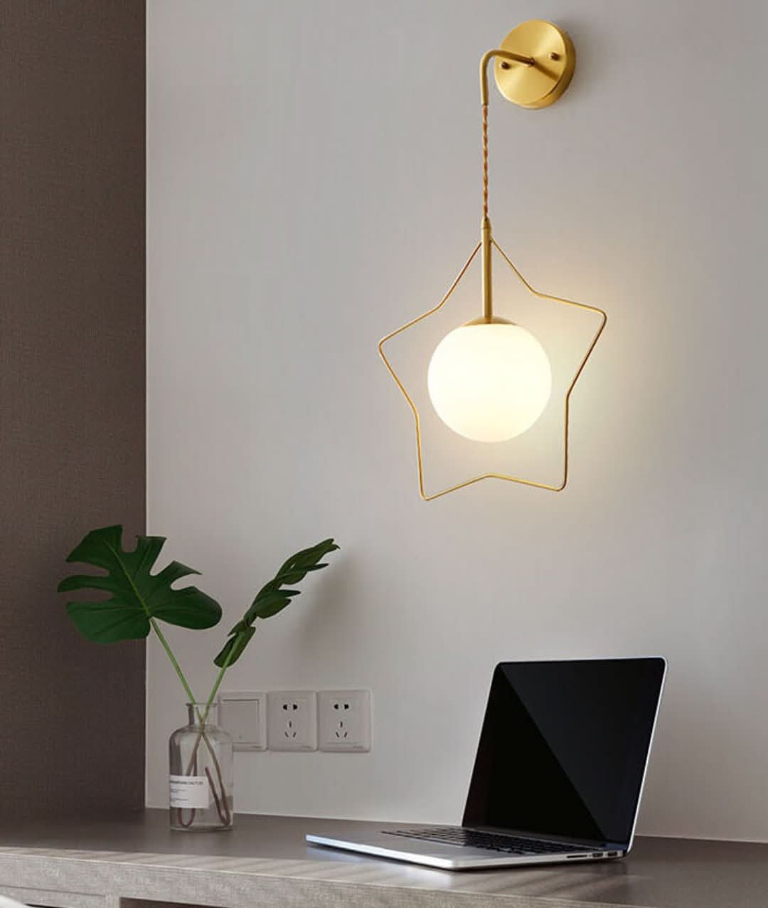 GlowLight - Modern pentagram-shaped glass globe