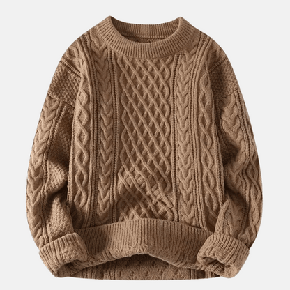 Pull d'hiver en maille épaisse pour homme