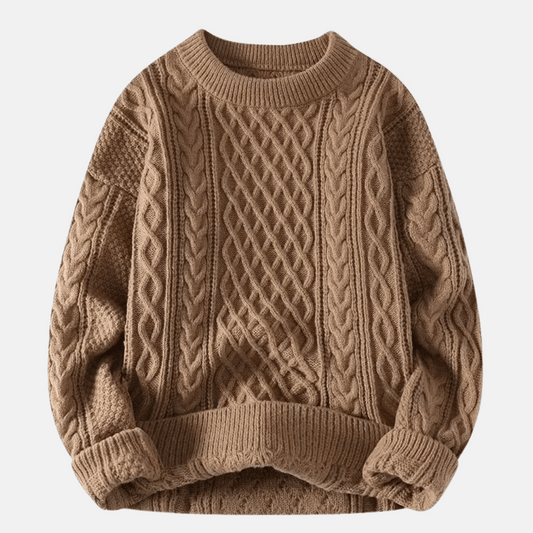 Suéter de invierno tejido sólido para hombre