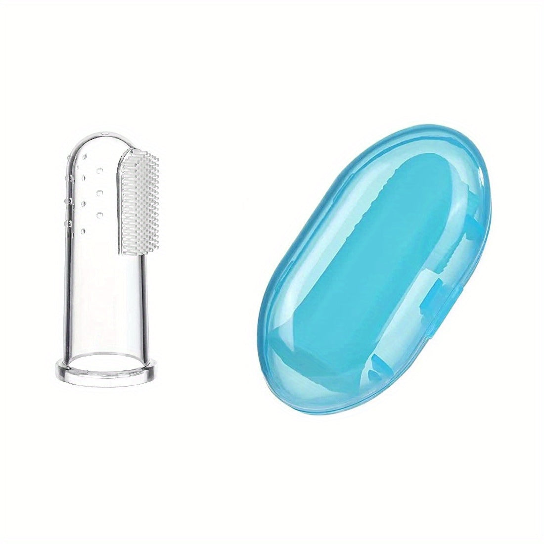 Brosse à dents pour doigt de bébé en silicone souple, pour l’hygiène bucco-dentaire et les poussées dentaires
