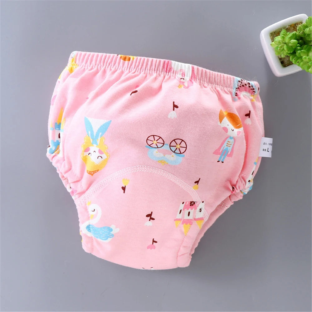 Reusable Baby Nappy Pants with Waterproof 6-Layer Crotch