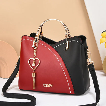 Selene – Large Retro Women's Handbag with Contrast Colour and Plenty of Storage