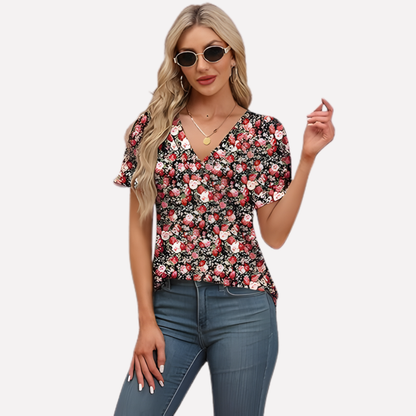 Women's V-Neck Short Sleeve T-Shirt