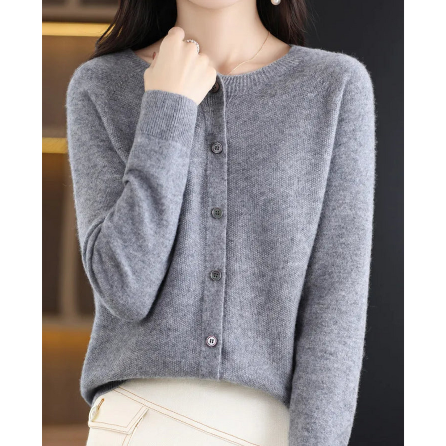 Merino Wool Cashmere Jumper - Marbel