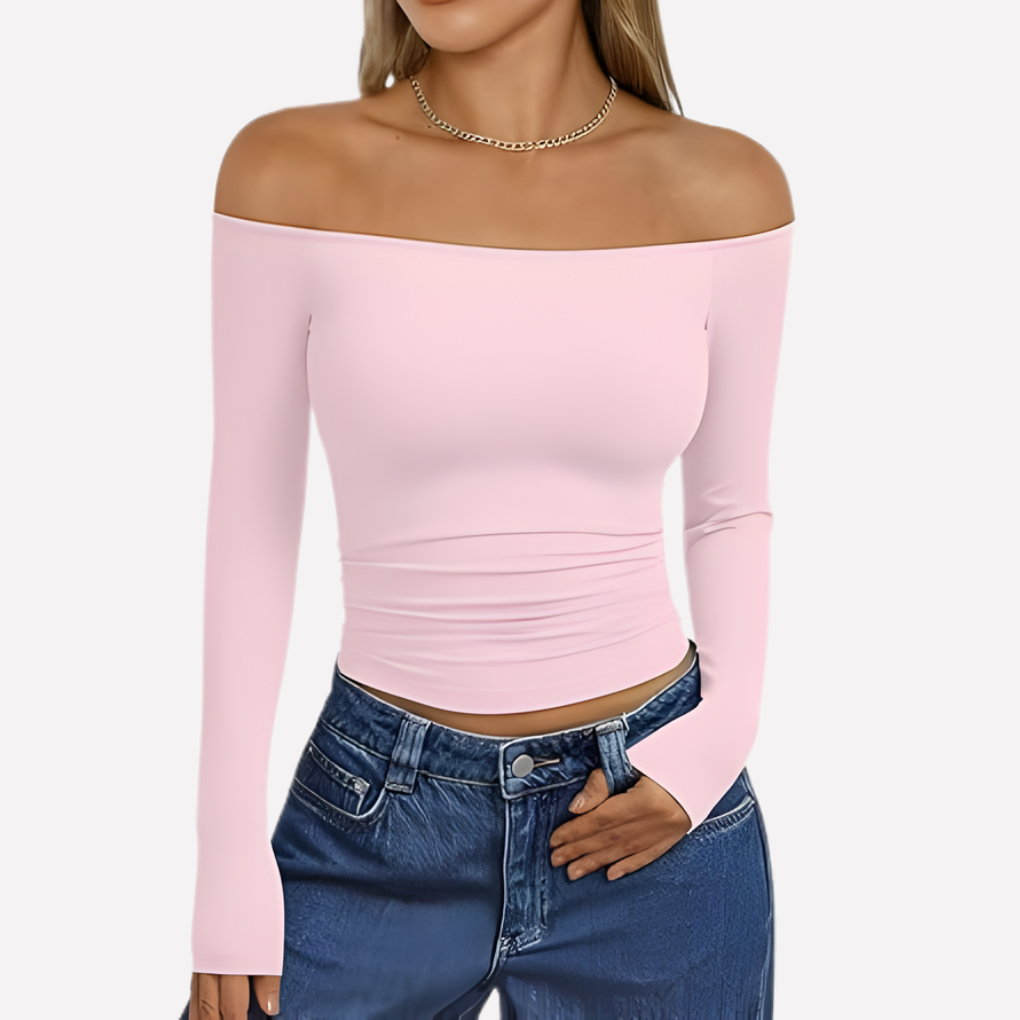 Women’s Off-The-Shoulder Long Sleeve Top