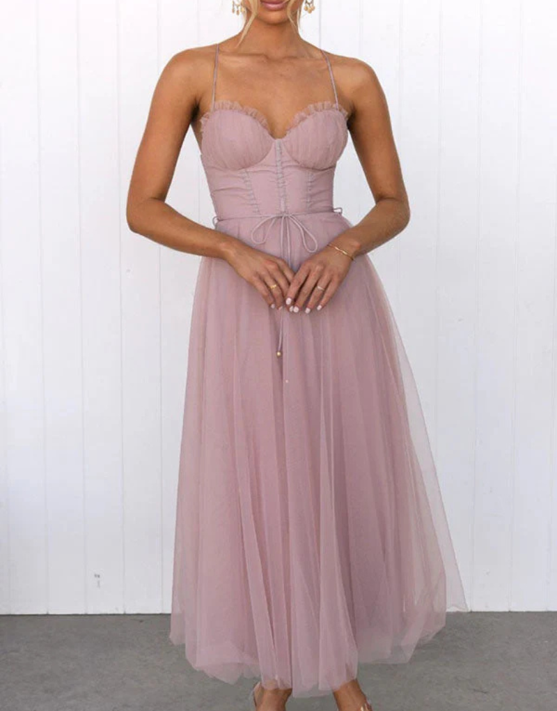 Sleeveless Maxi Dress with V-Neck