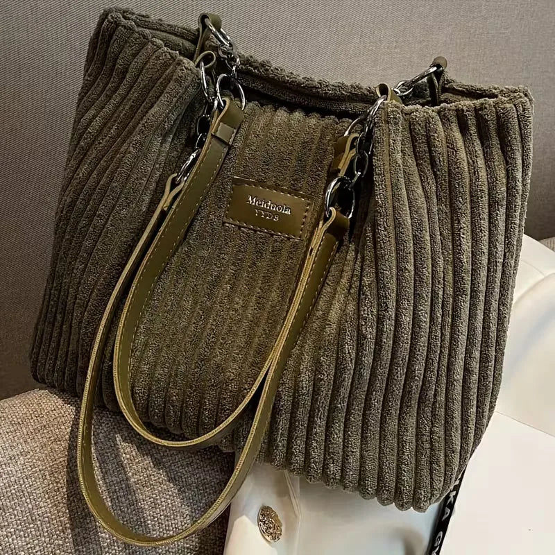 Sac à bandoulière à texture côtelée