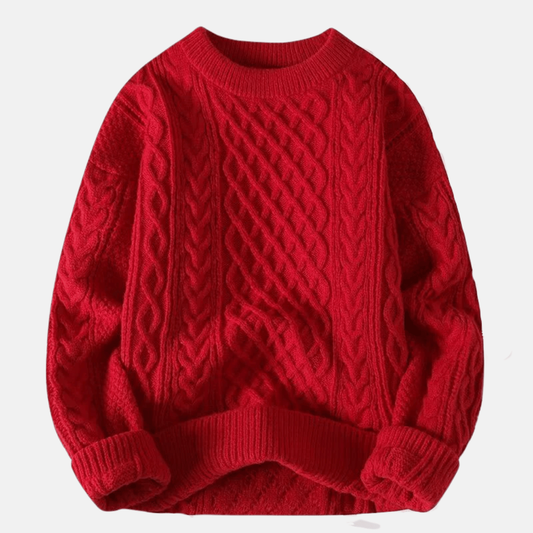 Pull d'hiver en maille épaisse pour homme