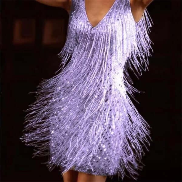 Glamorous Sequin Fringe Flapper Dress for Women - Liselotte