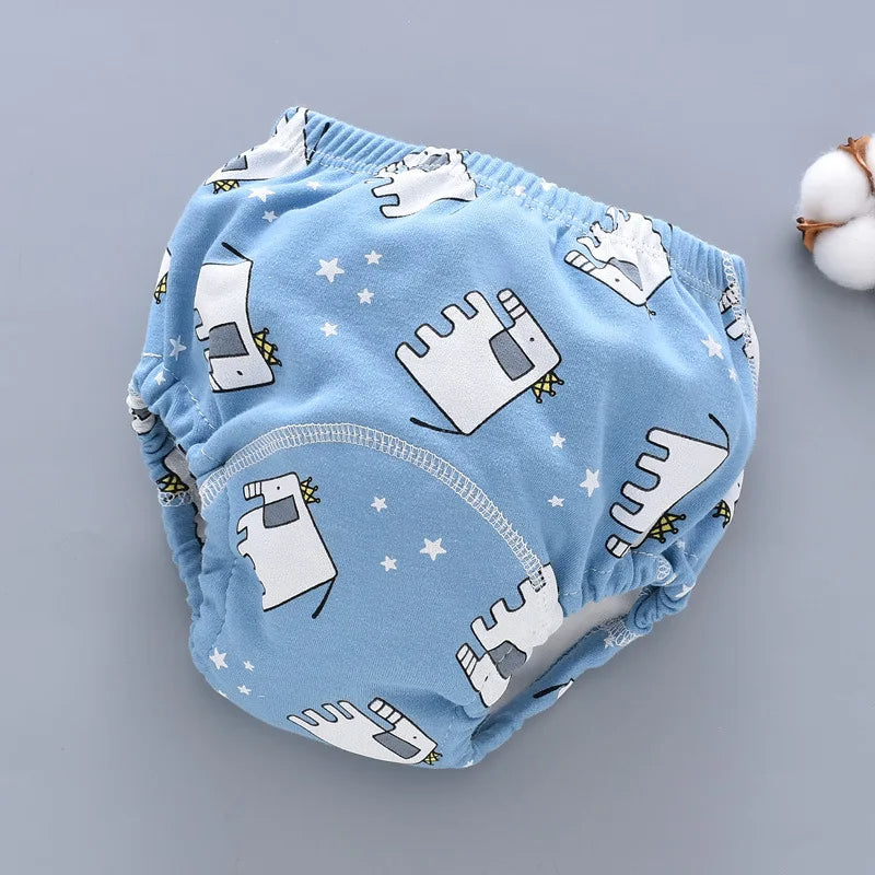 Reusable Baby Nappy Pants with Waterproof 6-Layer Crotch