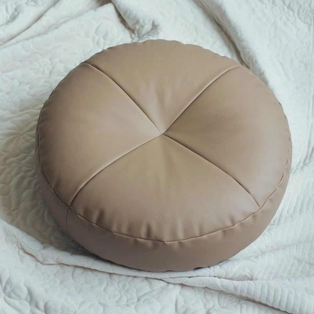 Nappa Leather Cushion in Japanese Style with Minimalist Design