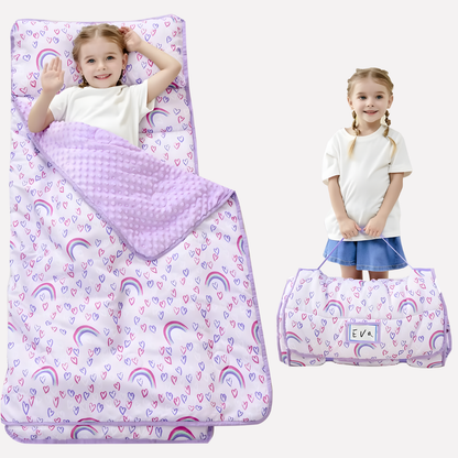 Toddler Nap Mat with Pillow and Blanket