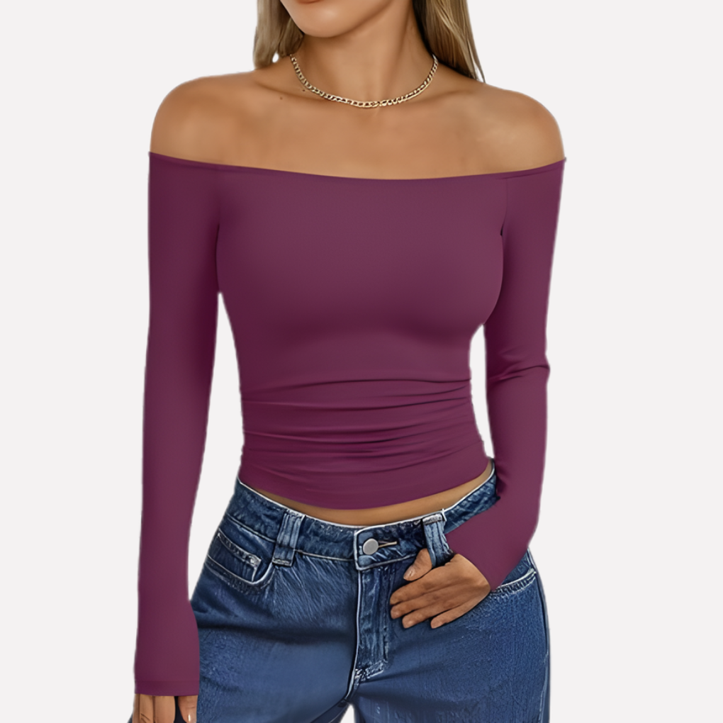 Women’s Off-The-Shoulder Long Sleeve Top