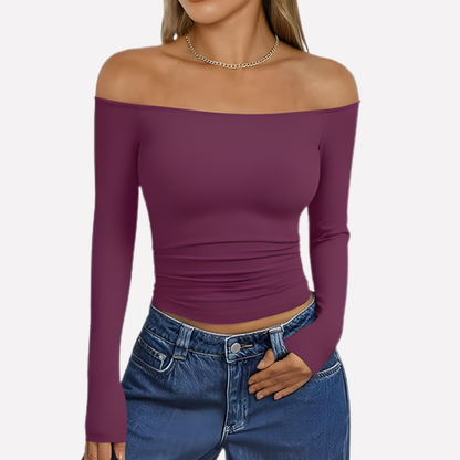 Women’s Off-The-Shoulder Long Sleeve Top