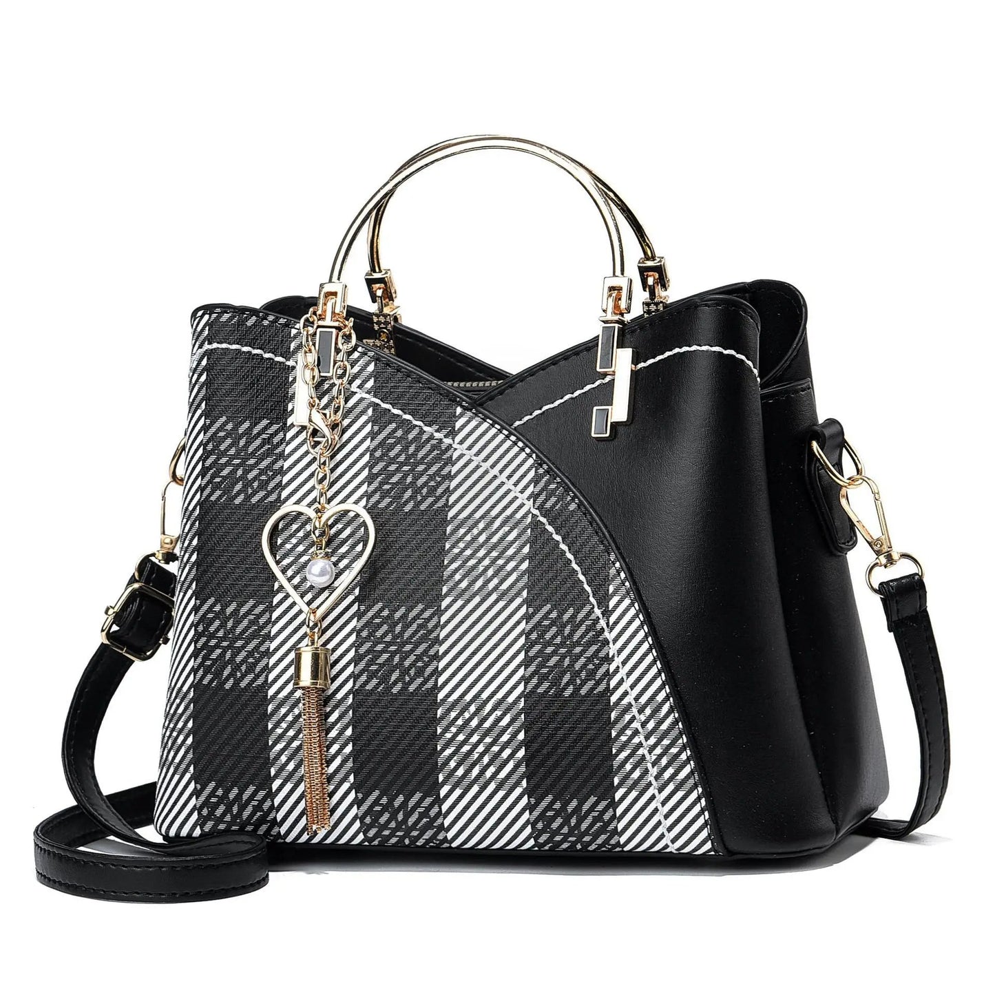 Selene – Large Retro Women's Handbag with Contrast Colour and Plenty of Storage