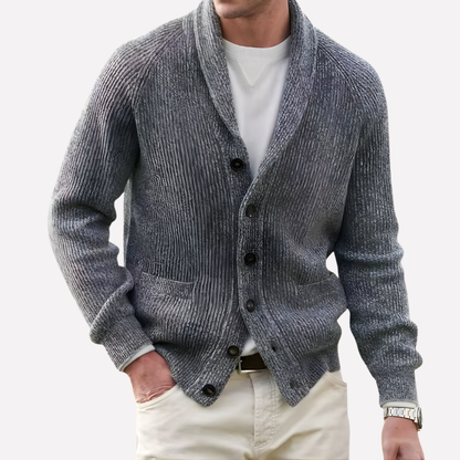 Men's Shoulder Collar Cardigan