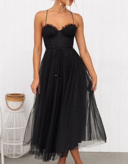 Sleeveless Maxi Dress with V-Neck