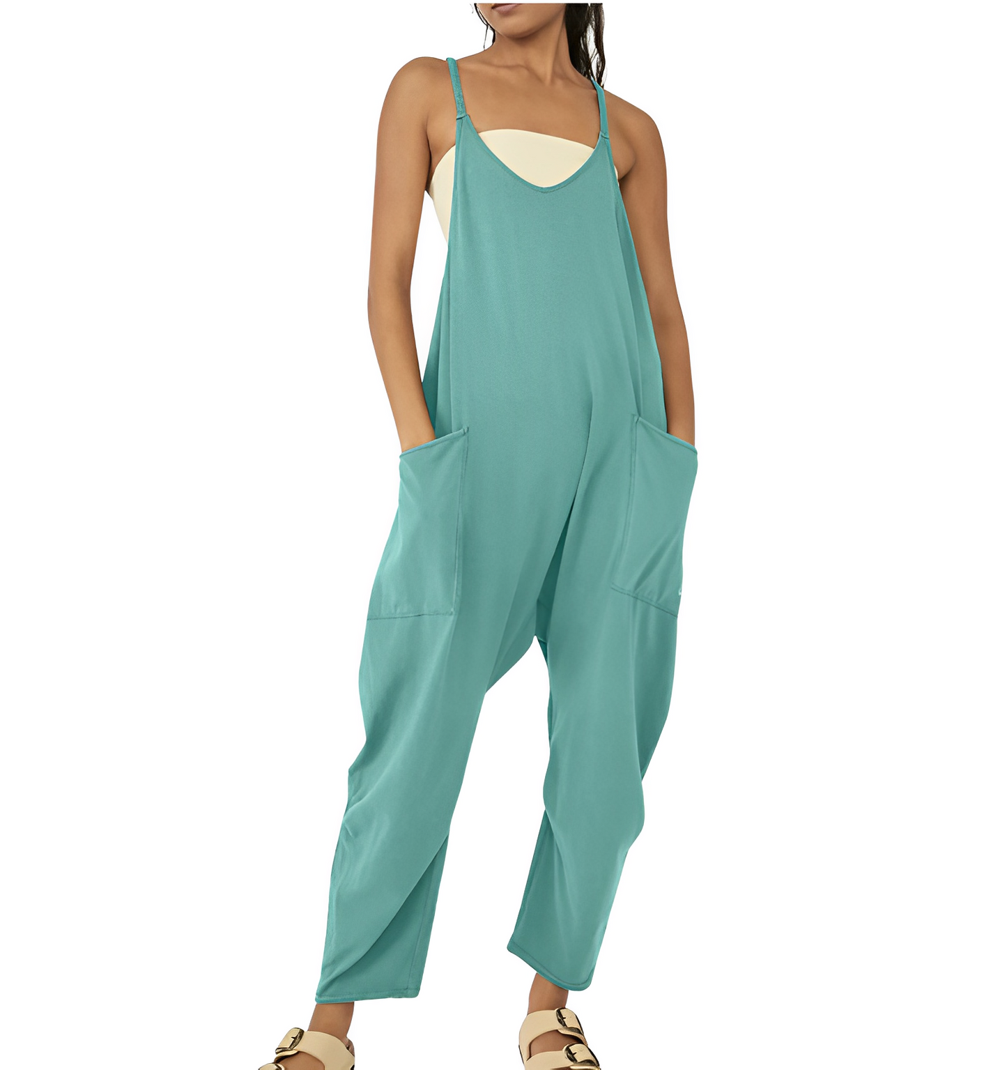 Loose jumpsuit with front pockets - Everly