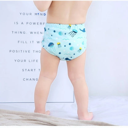 Reusable Baby Nappy Pants with Waterproof 6-Layer Crotch